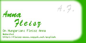 anna fleisz business card